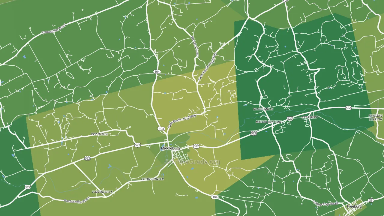 17842, PA Map of Vehicle Theft Rates