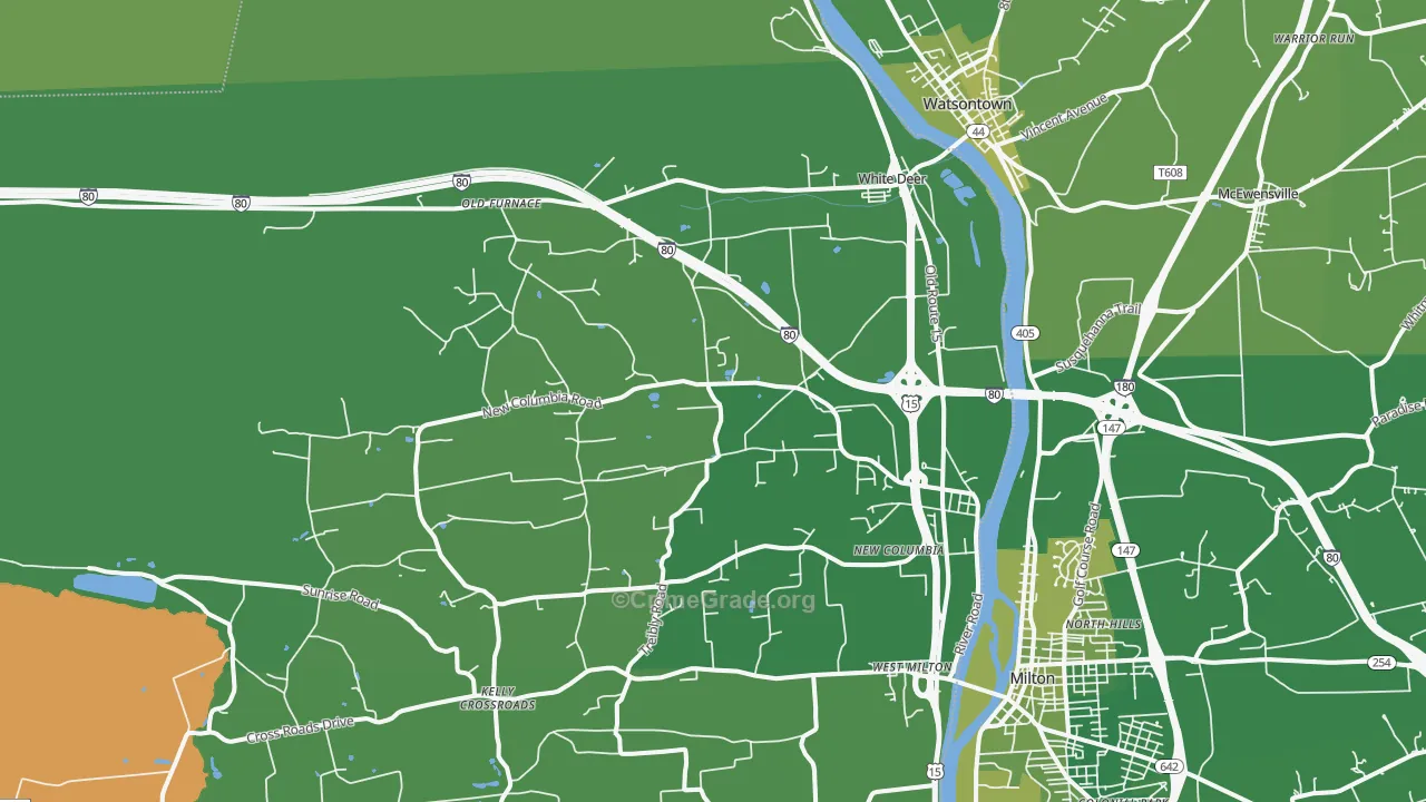 17856, PA Map of Vehicle Theft Rates