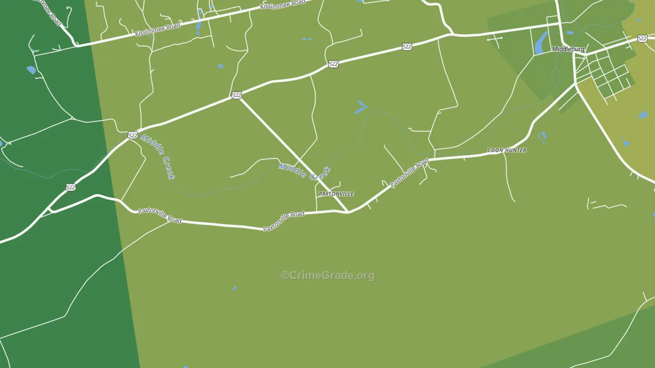 17861, PA Map of Vehicle Theft Rates