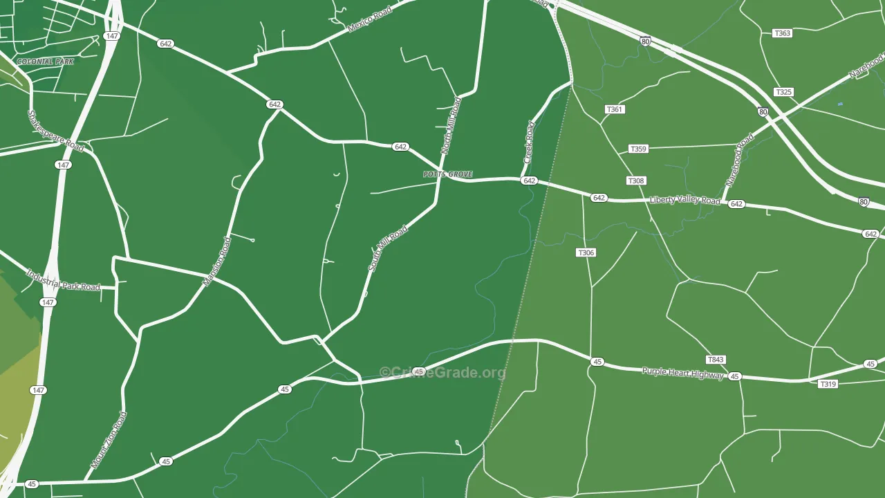 17865, PA Map of Vehicle Theft Rates