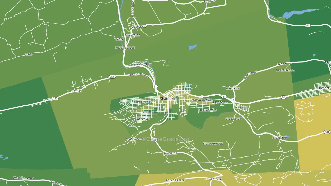 17866, PA Map of Vehicle Theft Rates