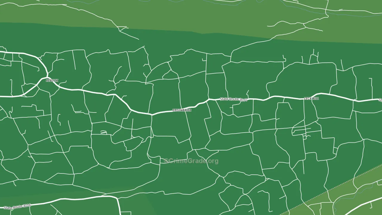 17867, PA Map of Vehicle Theft Rates