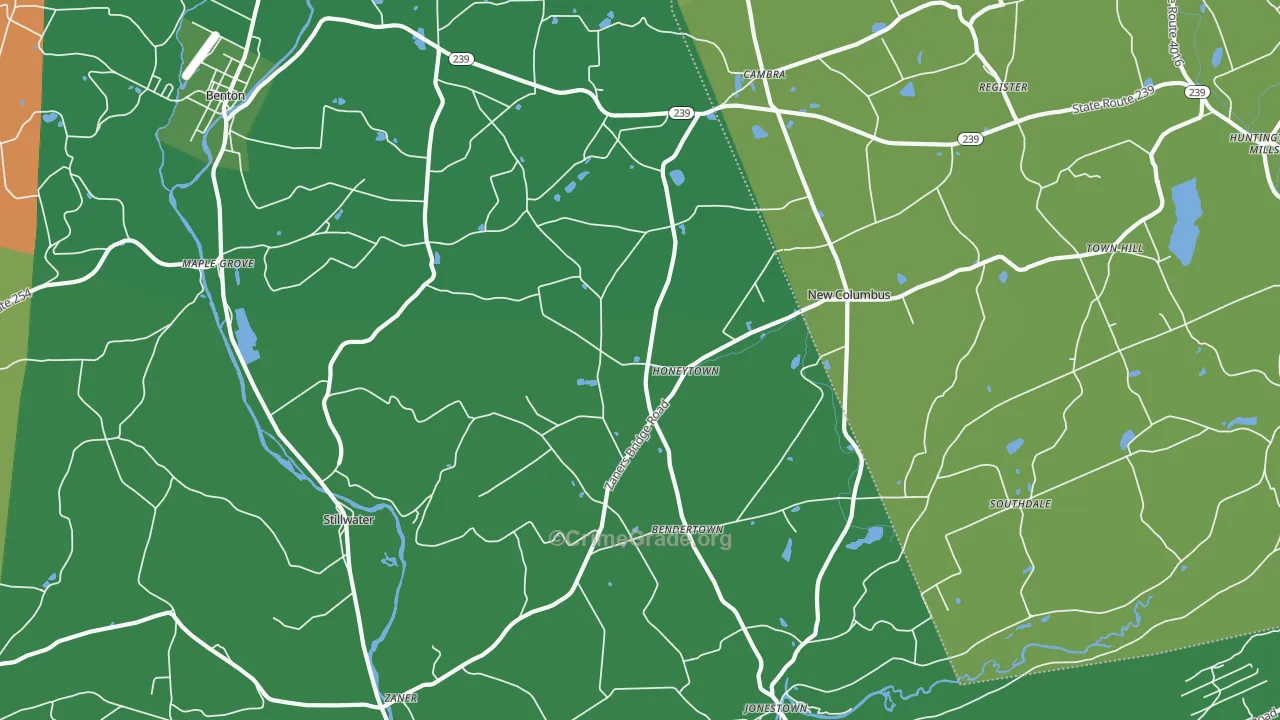 17878, PA Map of Vehicle Theft Rates