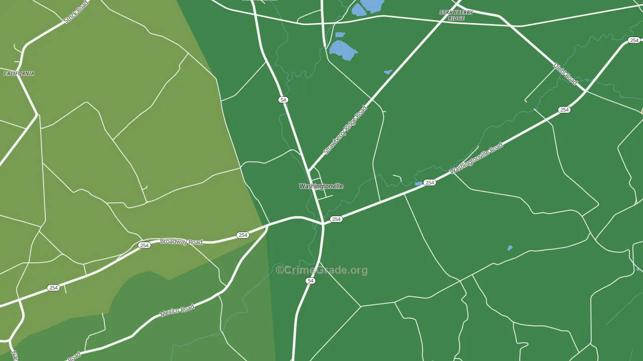 17884, PA Map of Vehicle Theft Rates
