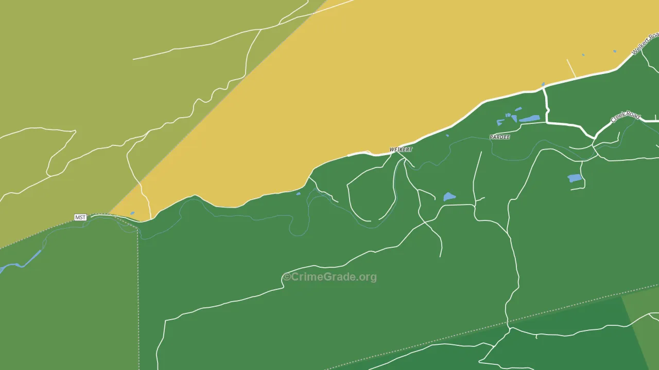 17885, PA Map of Vehicle Theft Rates
