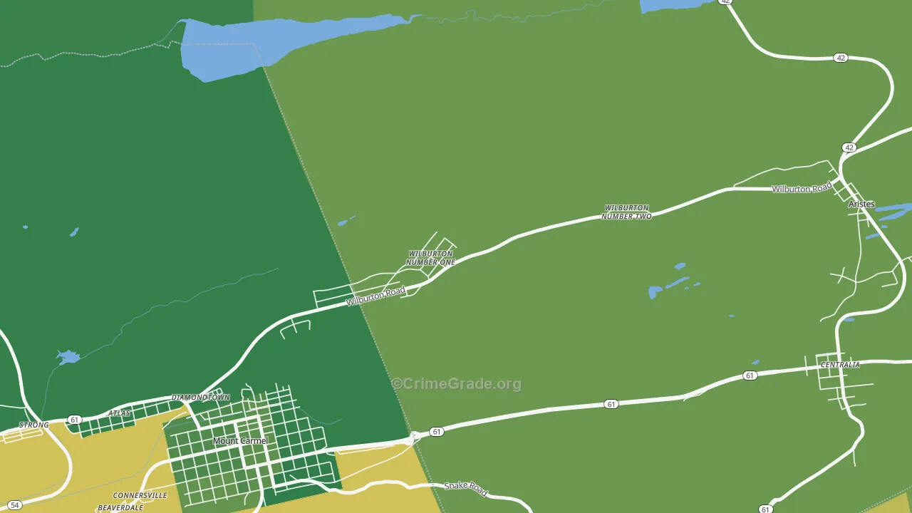 17888, PA Map of Vehicle Theft Rates