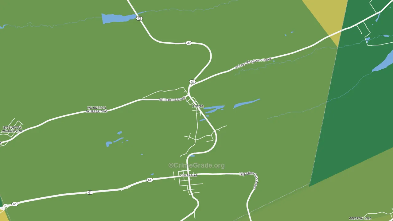 17920, PA Map of Vehicle Theft Rates