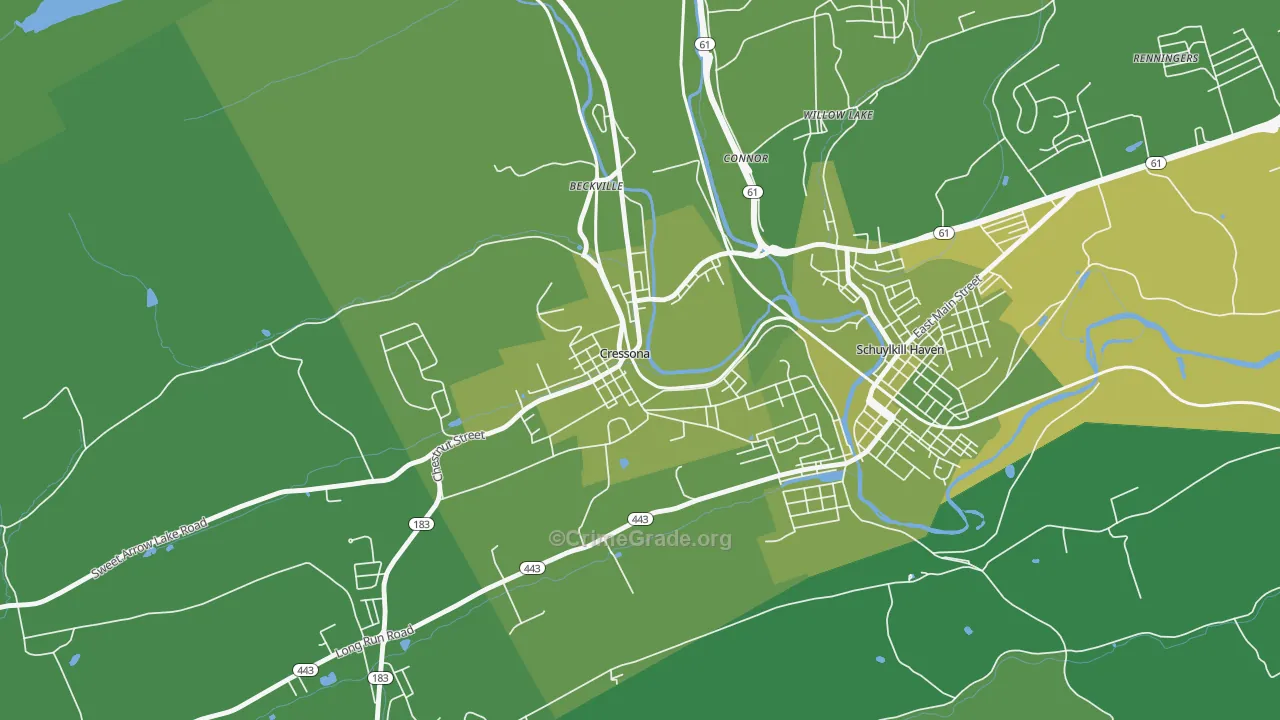 17929, PA Map of Vehicle Theft Rates