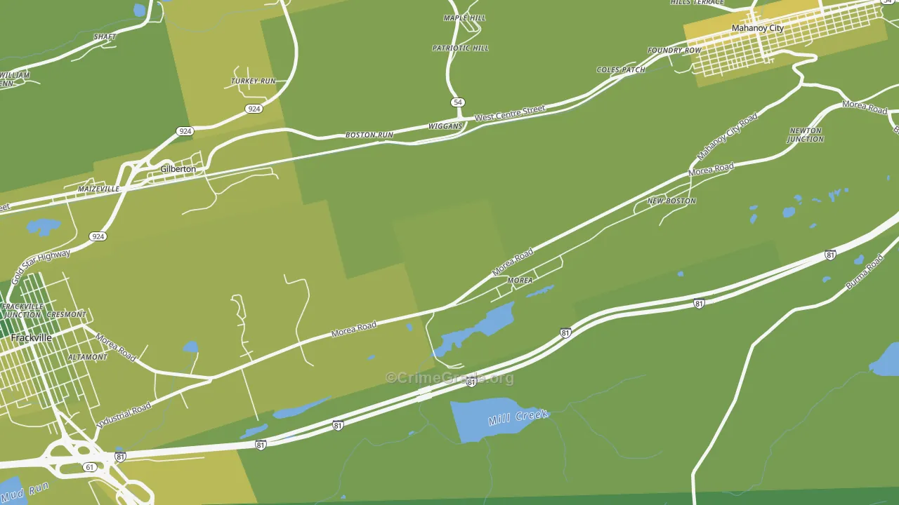 17932, PA Map of Vehicle Theft Rates