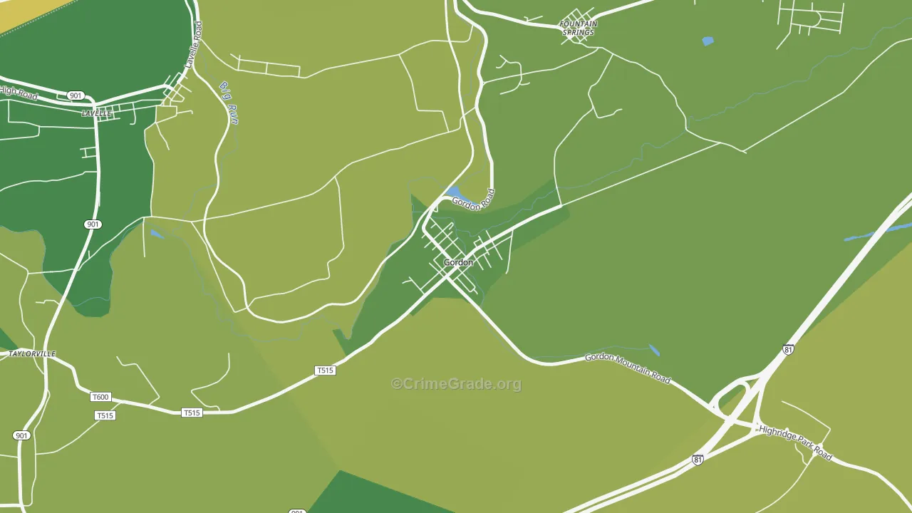 17936, PA Map of Vehicle Theft Rates