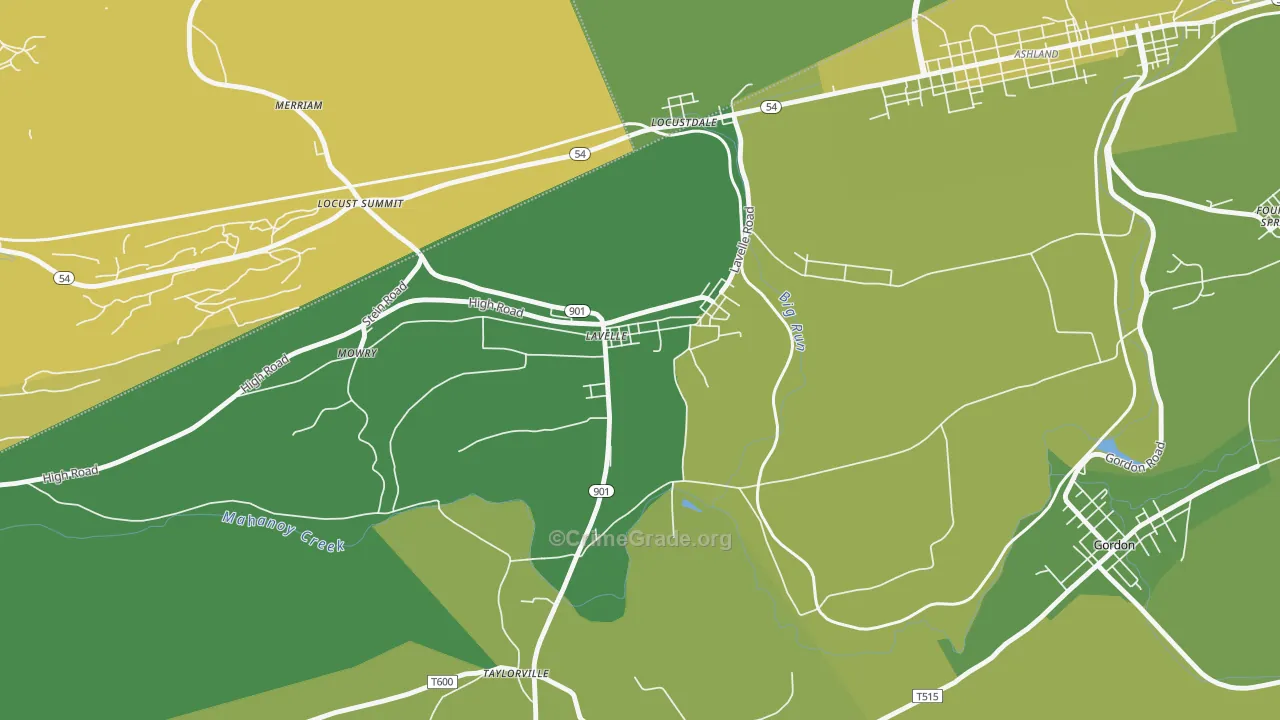 17943, PA Map of Vehicle Theft Rates