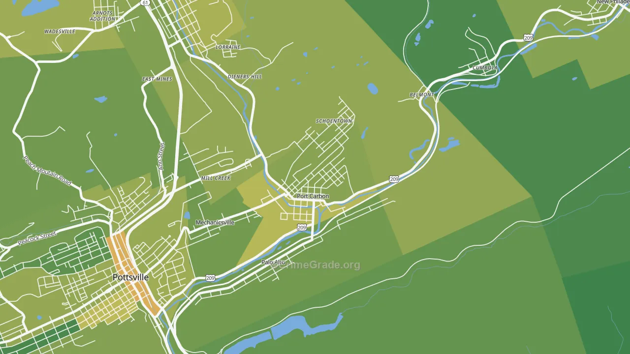 17965, PA Map of Vehicle Theft Rates