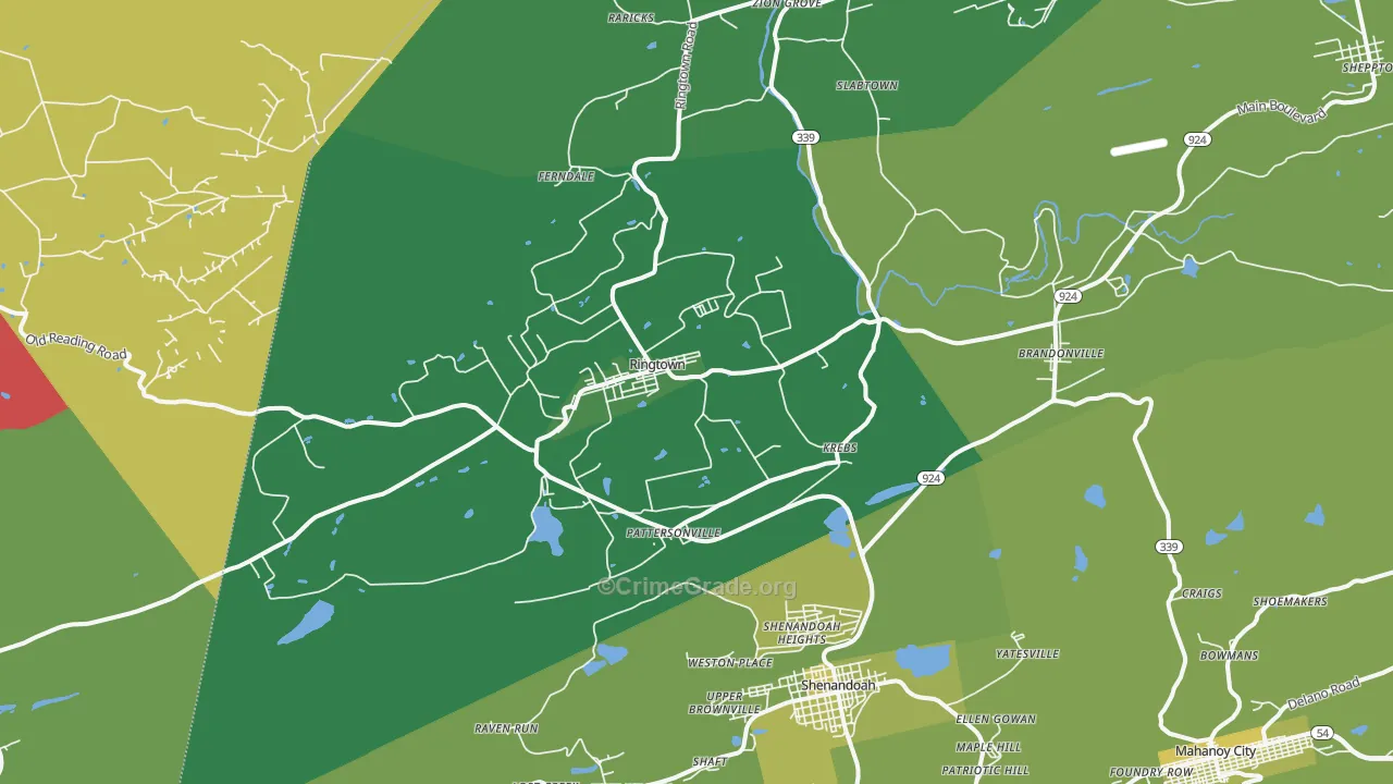 17967, PA Map of Vehicle Theft Rates