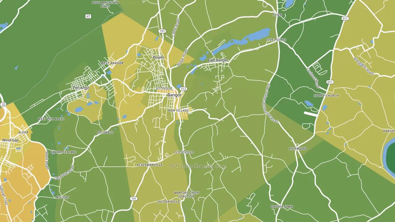 18013, PA Map of Vehicle Theft Rates