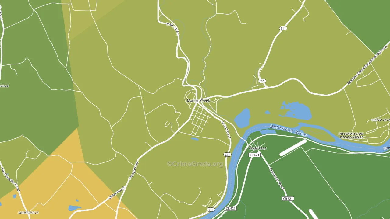 18063, PA Map of Vehicle Theft Rates
