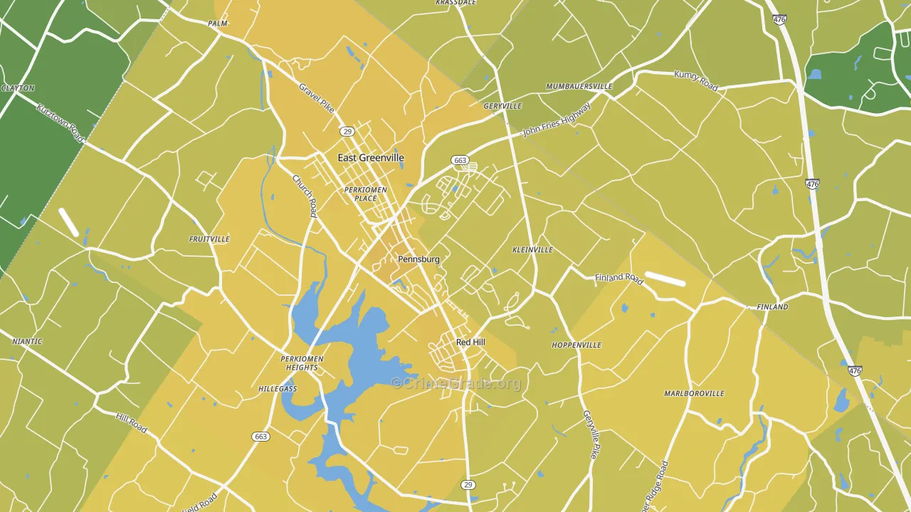 18073, PA Map of Vehicle Theft Rates