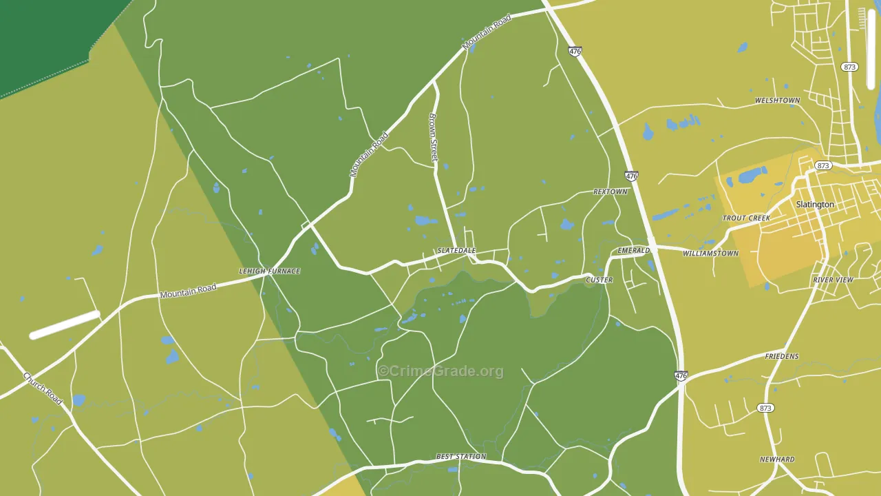 18079, PA Map of Vehicle Theft Rates