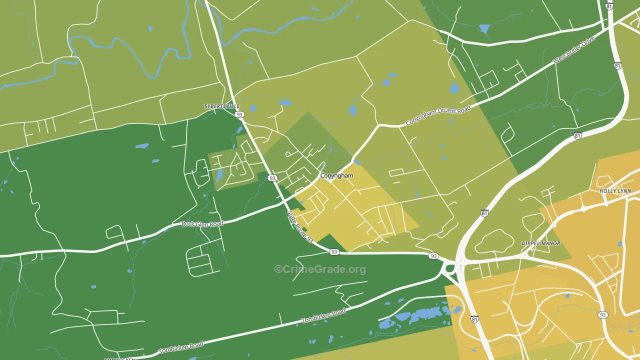 18219, PA Map of Vehicle Theft Rates