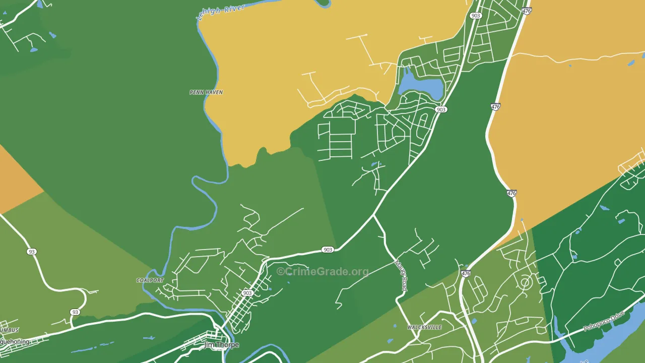 18229, PA Map of Vehicle Theft Rates