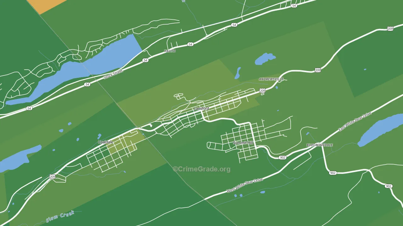 18232, PA Map of Vehicle Theft Rates
