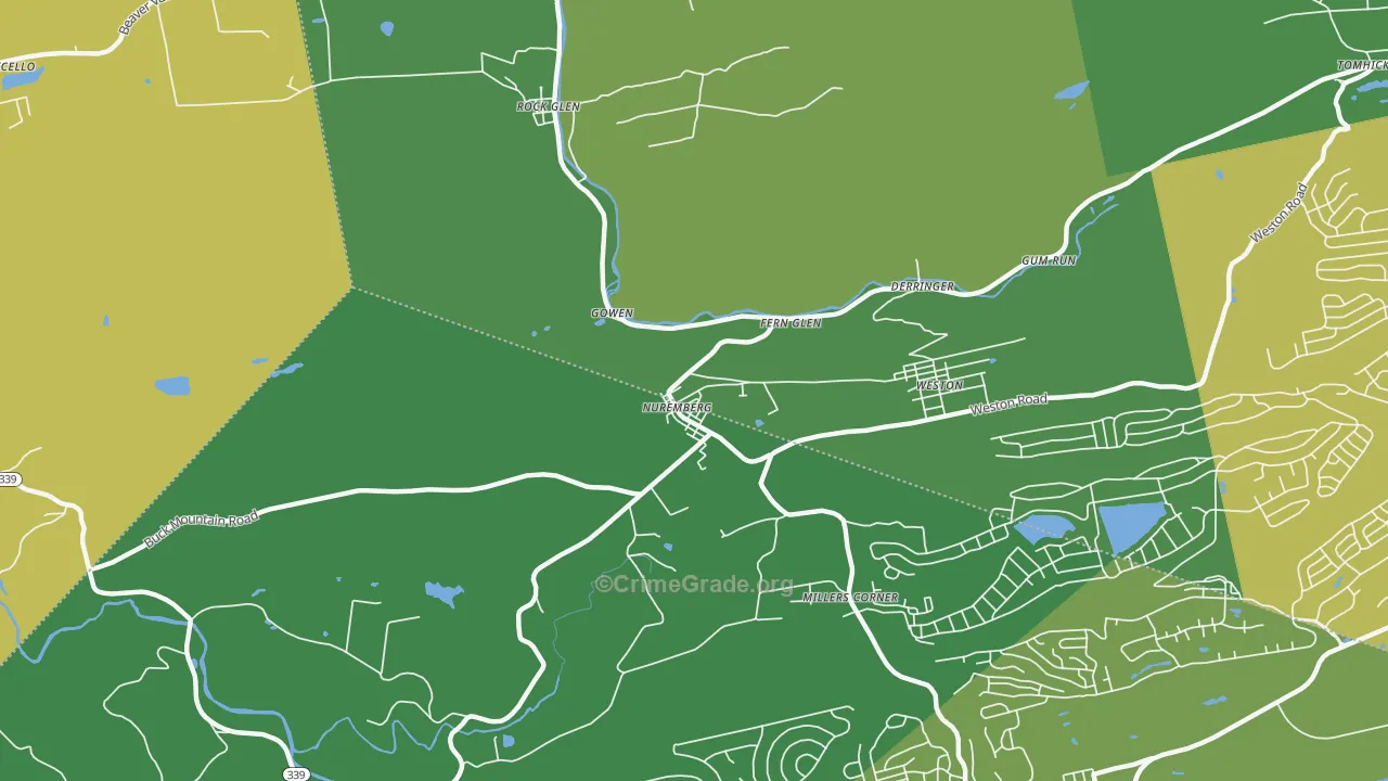 18241, PA Map of Vehicle Theft Rates