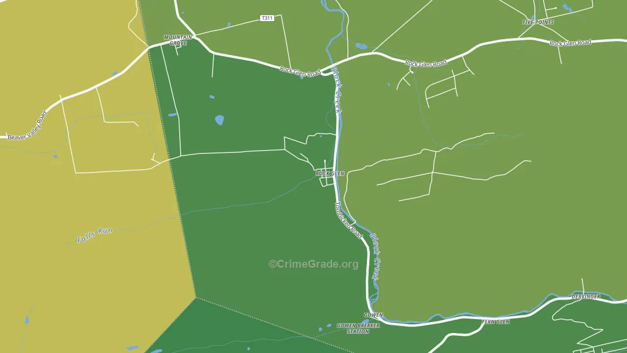 18246, PA Map of Vehicle Theft Rates