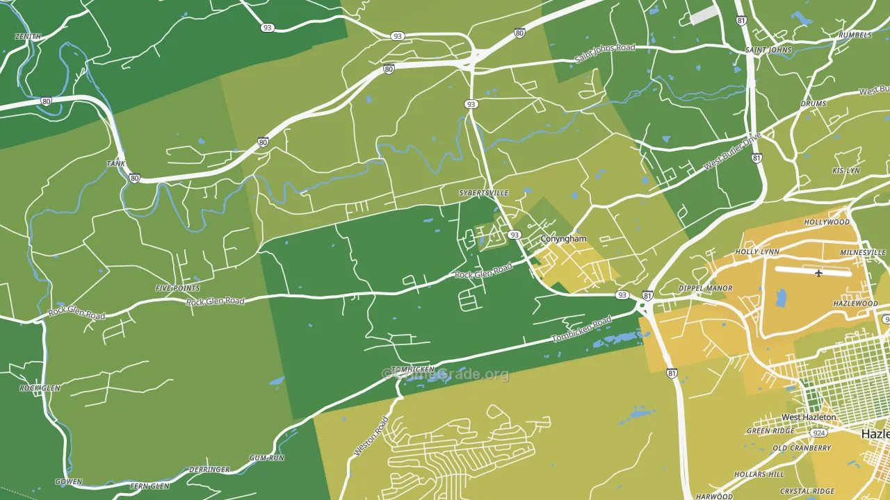 18249, PA Map of Vehicle Theft Rates