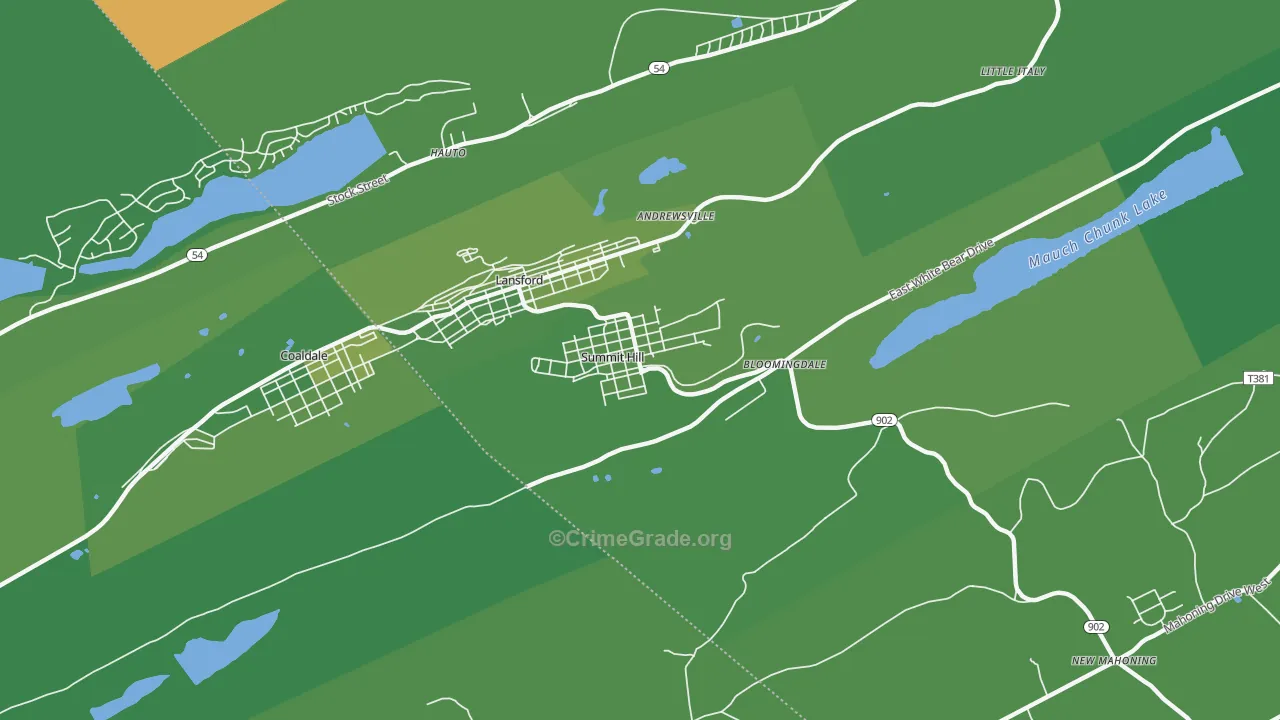 18250, PA Map of Vehicle Theft Rates