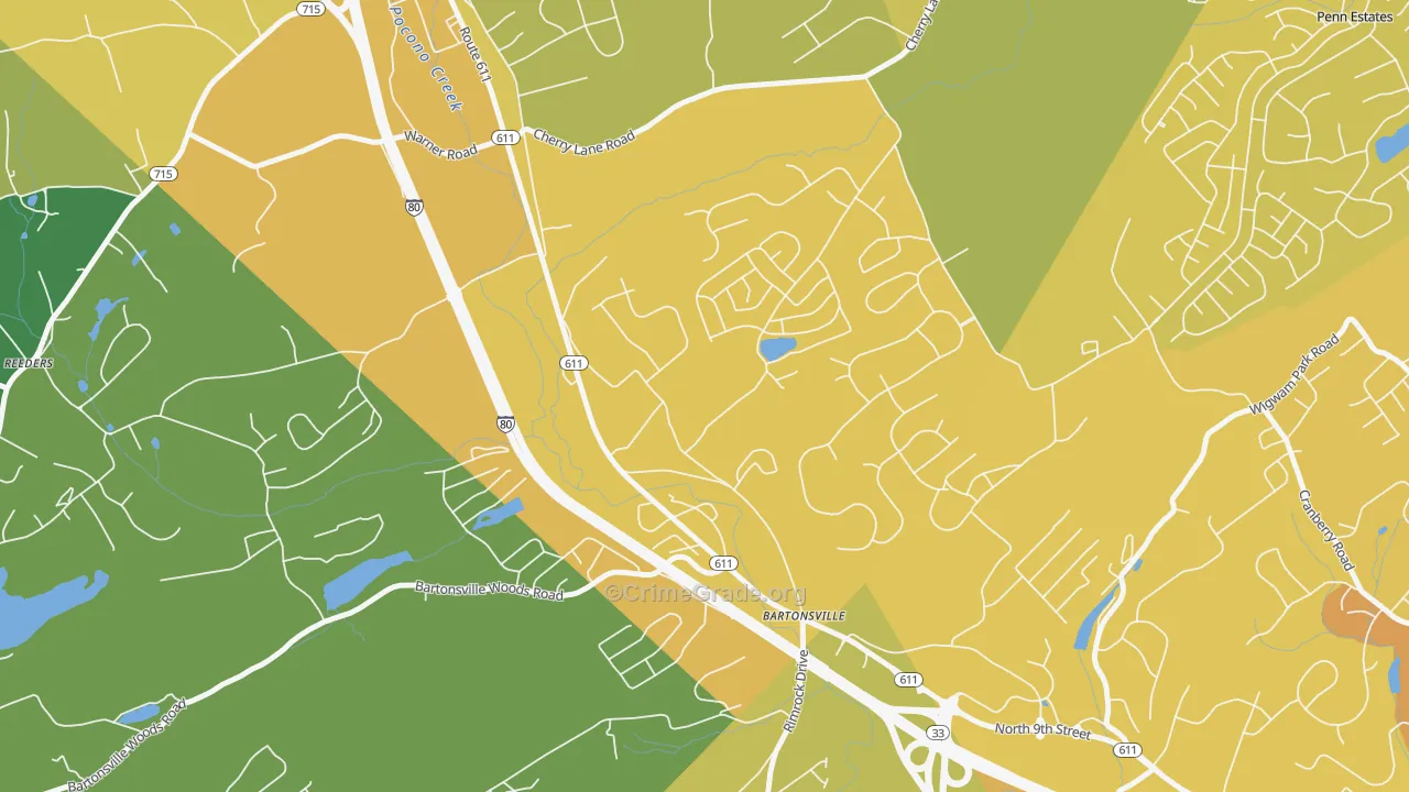 18321, PA Map of Vehicle Theft Rates