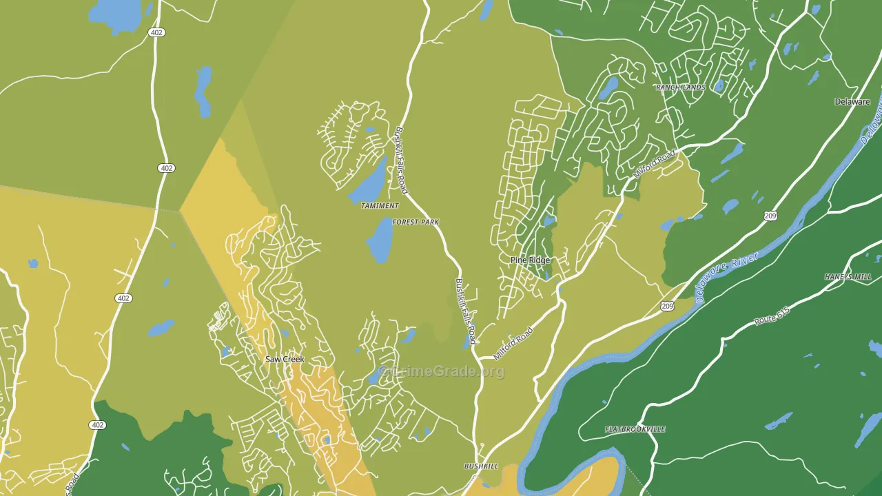 18324, PA Map of Vehicle Theft Rates