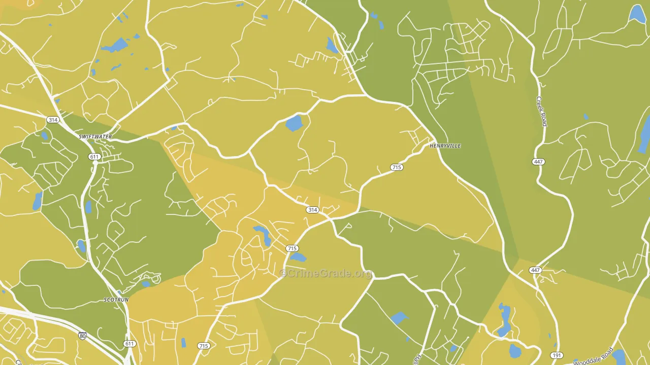 18332, PA Map of Vehicle Theft Rates