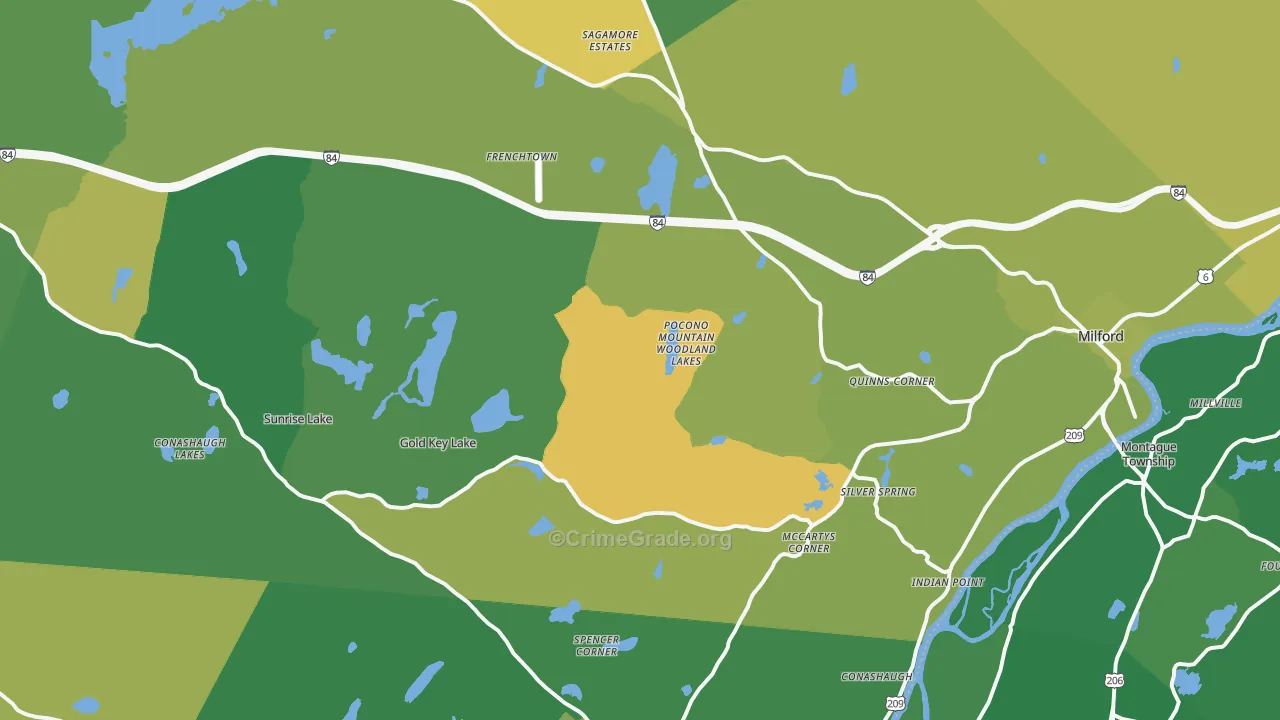 18337, PA Map of Vehicle Theft Rates