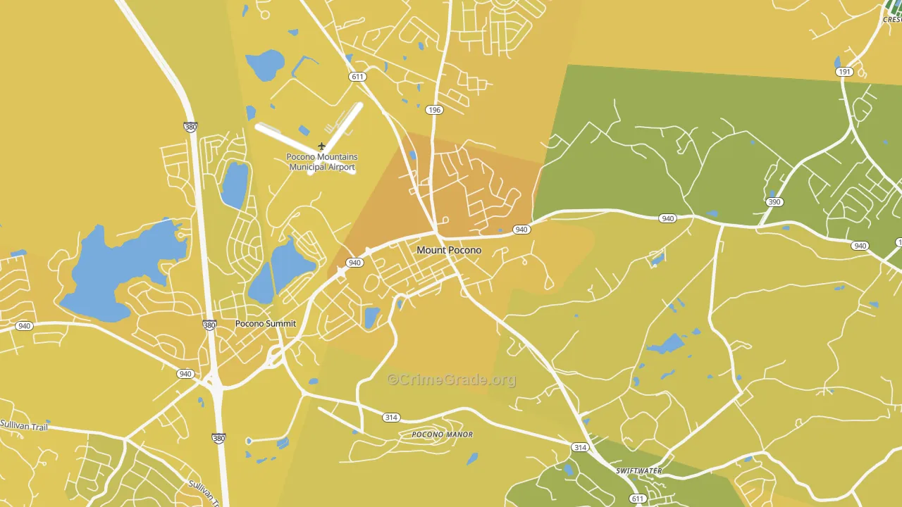 18344, PA Map of Vehicle Theft Rates