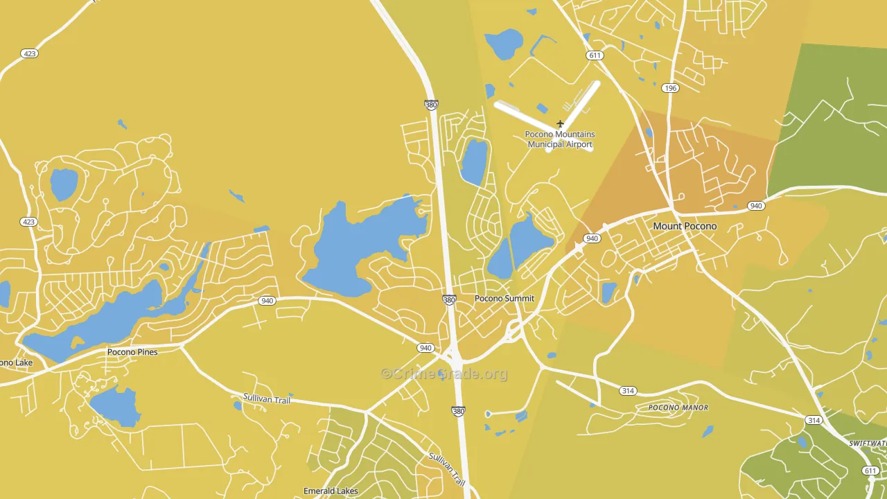 18346, PA Map of Vehicle Theft Rates