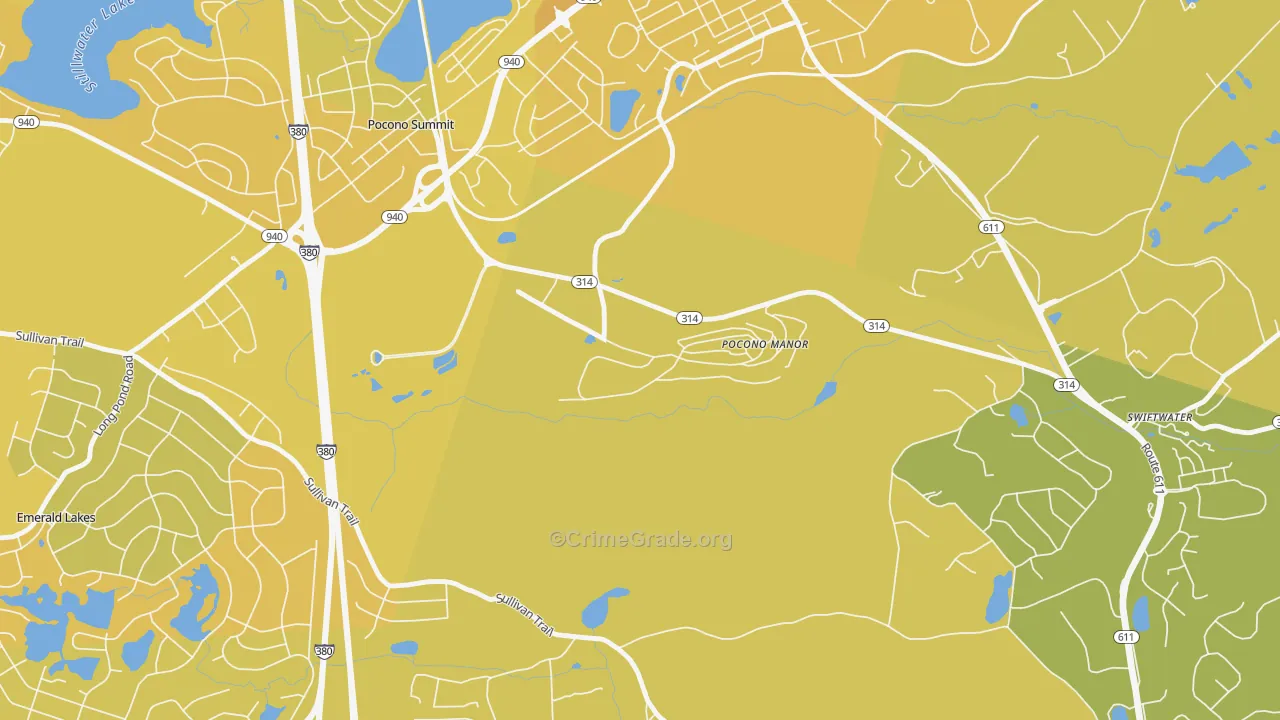 18349, PA Map of Vehicle Theft Rates