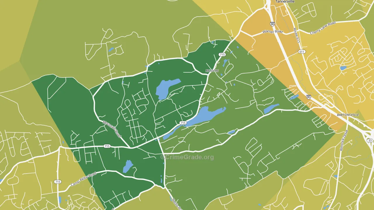 18352, PA Map of Vehicle Theft Rates