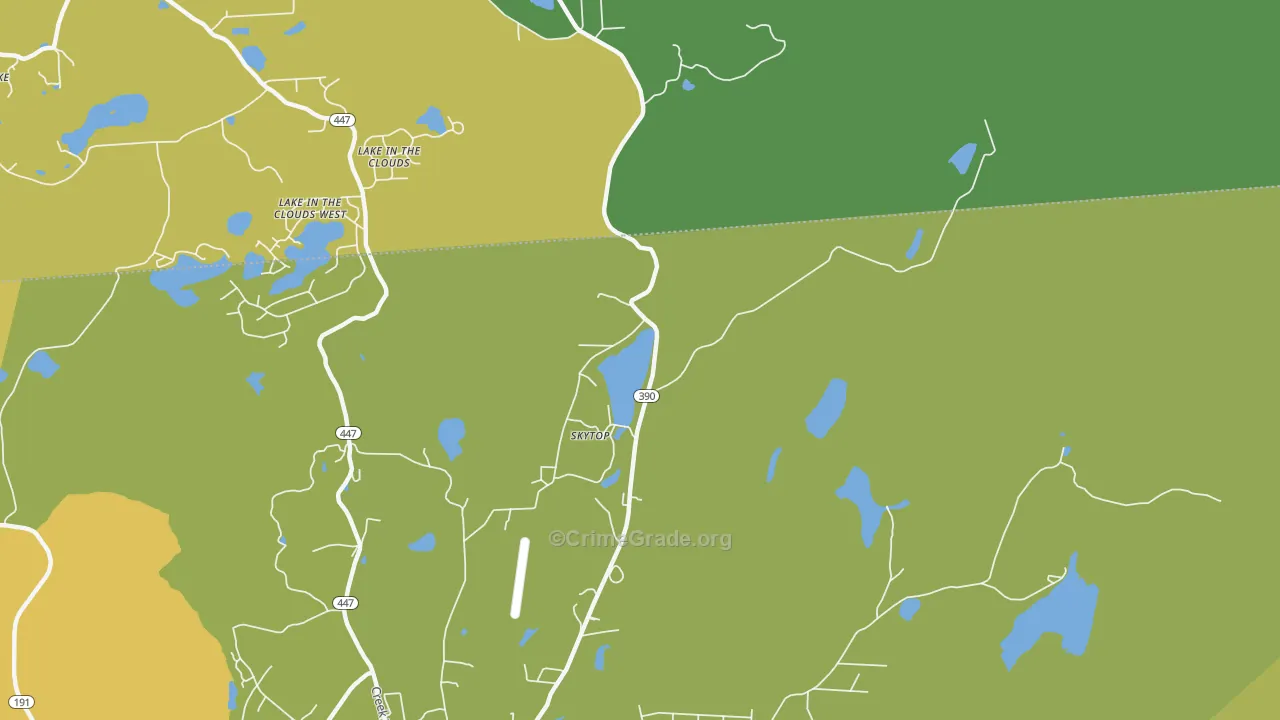 18357, PA Map of Vehicle Theft Rates