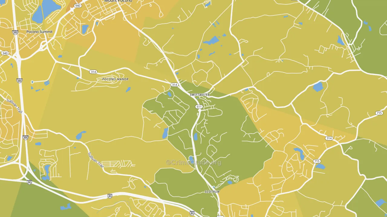 18370, PA Map of Vehicle Theft Rates