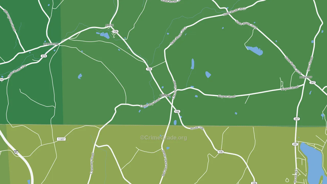 18413, PA Map of Vehicle Theft Rates