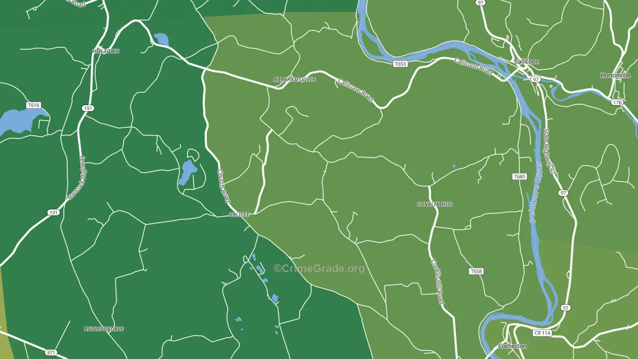 18415, PA Map of Vehicle Theft Rates