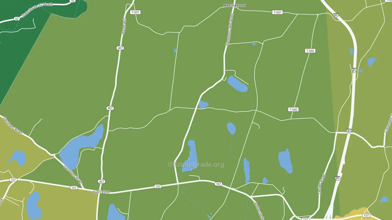 18420, PA Map of Vehicle Theft Rates