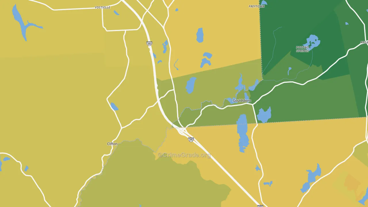 18424, PA Map of Vehicle Theft Rates