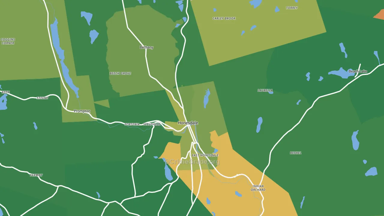 18431, PA Map of Vehicle Theft Rates
