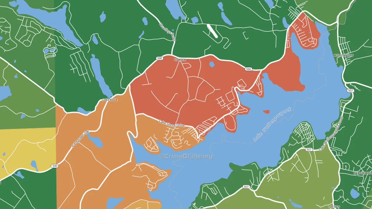 18438, PA Map of Vehicle Theft Rates