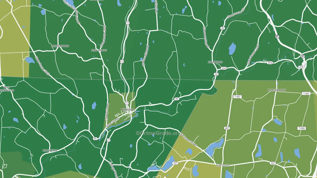 18446, PA Map of Vehicle Theft Rates