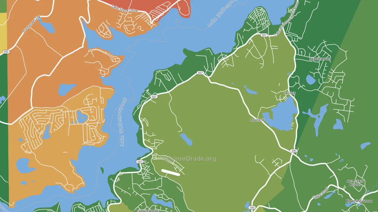 18451, PA Map of Vehicle Theft Rates
