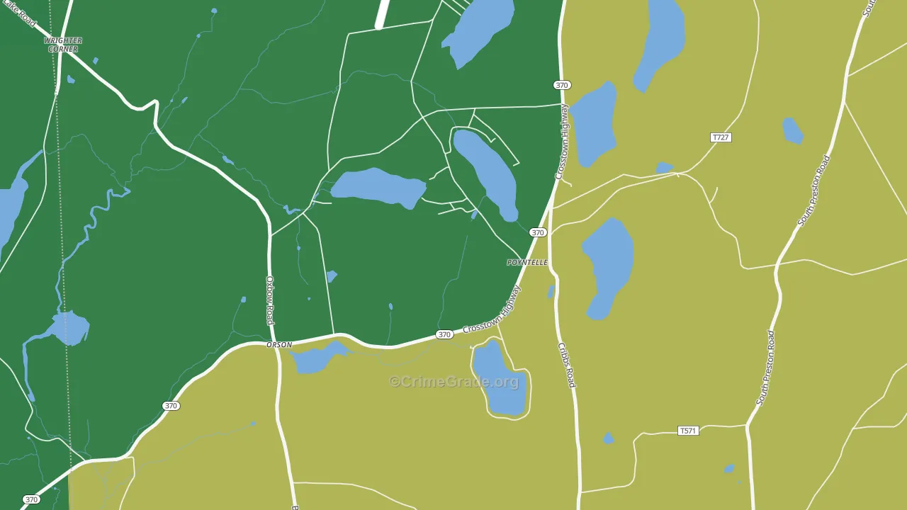 18454, PA Map of Vehicle Theft Rates