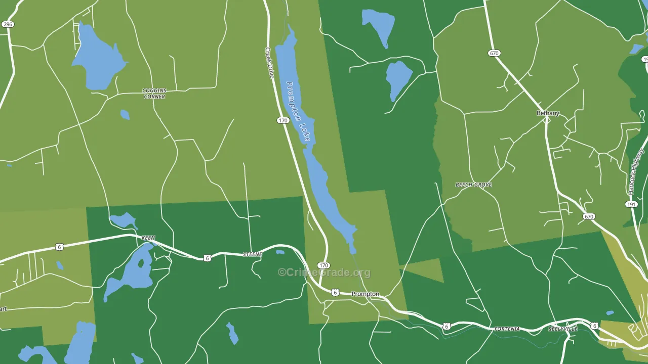 18456, PA Map of Vehicle Theft Rates