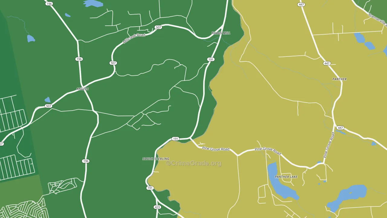 18460, PA Map of Vehicle Theft Rates