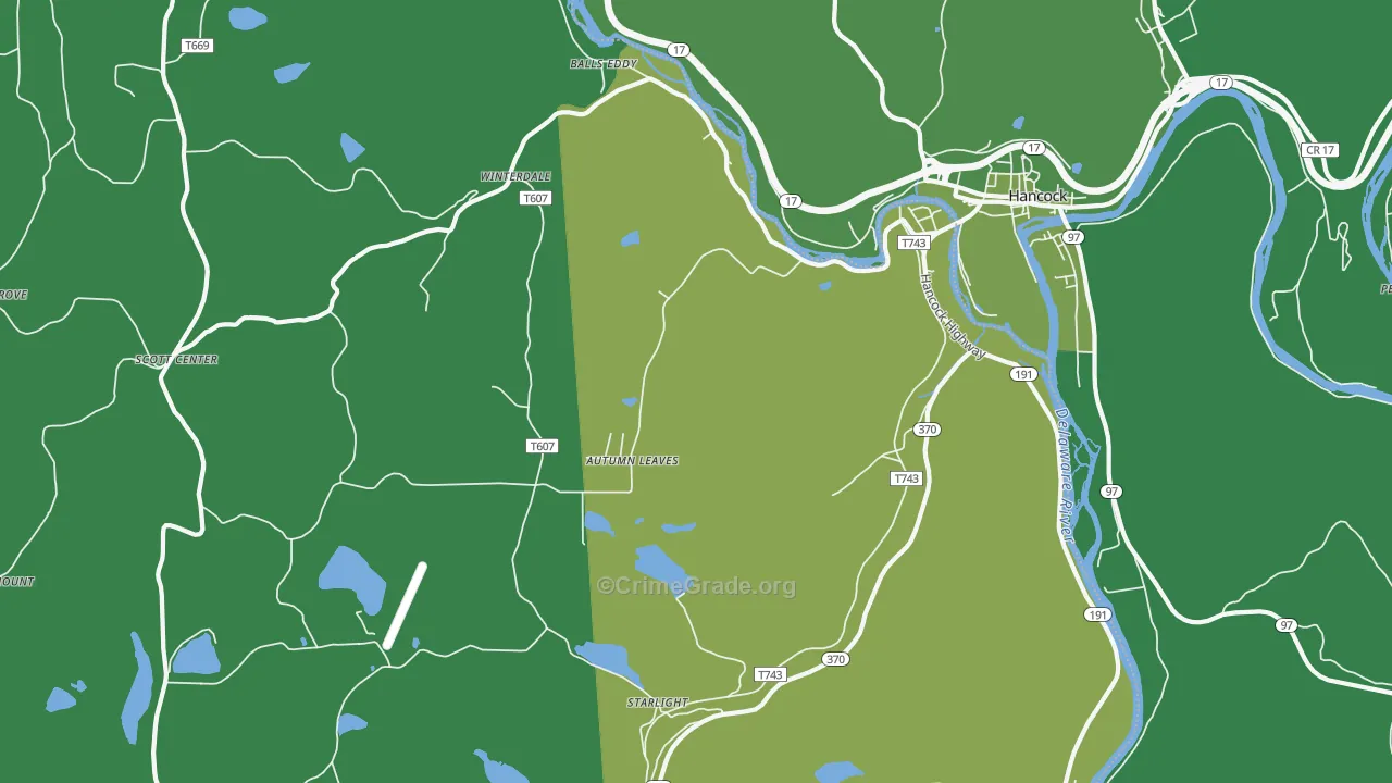 18461, PA Map of Vehicle Theft Rates
